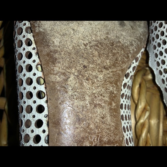 Chloé Lauren Ballet Flats White Perforated Leather - Picture 5 of 7